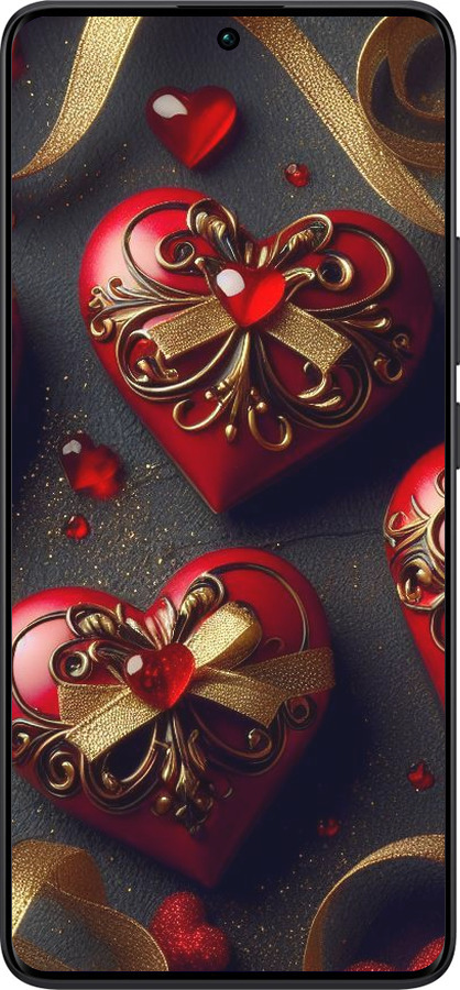 TPU чехол Сердечки v4 для Xiaomi Redmi Note 13 Pro Plus 5g - 5834b-3400 изображение 