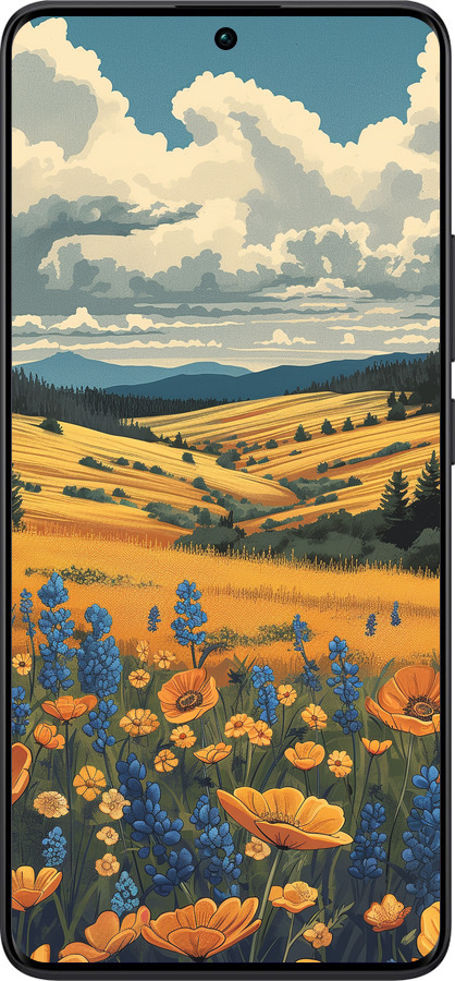 TPU чехол Украинское поле для Xiaomi Redmi Note 13 Pro Plus 5g - 6082b-3400 изображение 