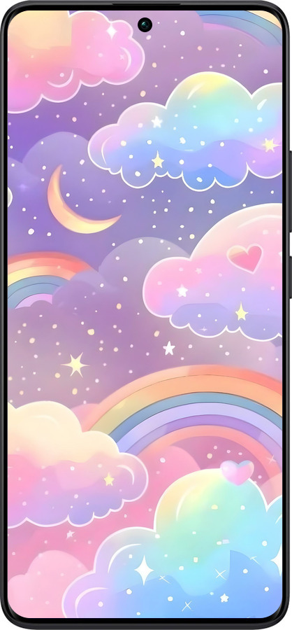 TPU чехол Облака и радуга для Xiaomi Redmi Note 13 Pro Plus 5g - 6312b-3400 изображение 