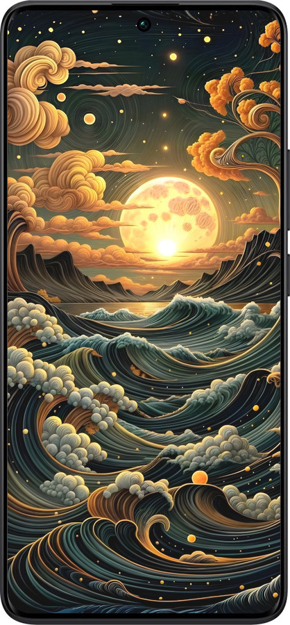 TPU чехол Арт волны для Xiaomi Redmi Note 13 Pro Plus 5g - 6332b-3400 изображение 