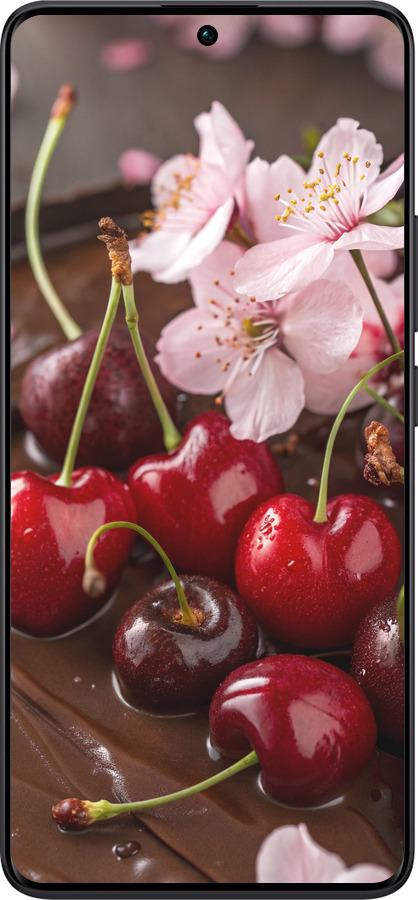TPU чехол Вишня в шоколаде для Xiaomi Redmi Note 13 Pro Plus 5g - 6698b-3400 изображение 