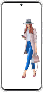 Силикон с усиленными углами чехол Девушка 1 для Xiaomi Redmi Note 13 Pro Plus 5g - 4751sp-3400 изображение 