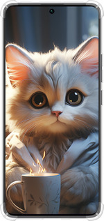 Силіконовий протиударний с посиленими кутами чехол Білий кіт для Xiaomi Redmi Note 13 Pro Plus 5g - 5646sp-3400 изображение 
