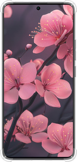 Силіконовий протиударний с посиленими кутами чехол Пурпурова сакура для Xiaomi Redmi Note 13 Pro Plus 5g - 6075sp-3400 изображение 