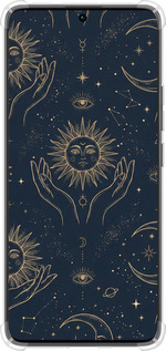 Силикон с усиленными углами чехол Celestial Harmony: Sun & Moon Gold Mystic Pattern для Xiaomi Redmi Note 13 Pro Plus 5g - 6778sp-3400 изображение 