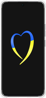 Силикон с усиленными углами чехол Жёлто-голубое сердце для Xiaomi Redmi Note 13 Pro Plus 5g - 885sp-3400 изображение 