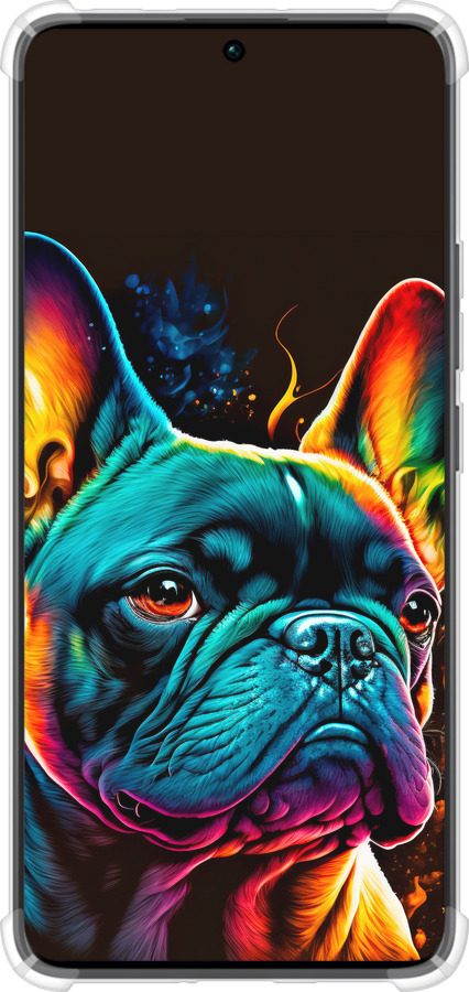 Силикон с усиленными углами чехол Яркий бульдог для Xiaomi Redmi Note 13 Pro Plus 5g - 5547sp-3400 изображение 