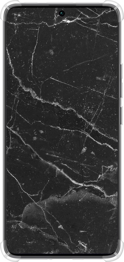 Силикон с усиленными углами чехол Черный мрамор v2 для Xiaomi Redmi Note 13 Pro Plus 5g - 5568sp-3400 изображение 