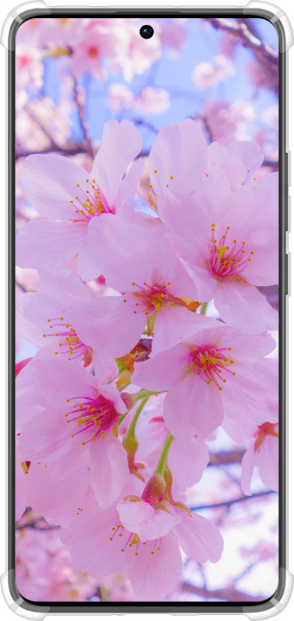 Силикон с усиленными углами чехол Сакура для Xiaomi Redmi Note 13 Pro Plus 5g - 6029sp-3400 изображение 