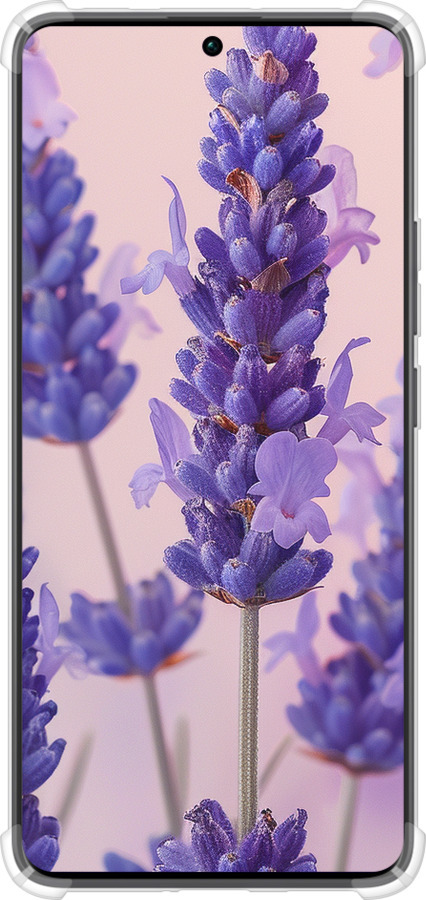 Силикон с усиленными углами чехол Лаванда для Xiaomi Redmi Note 13 Pro Plus 5g - 6037sp-3400 изображение 