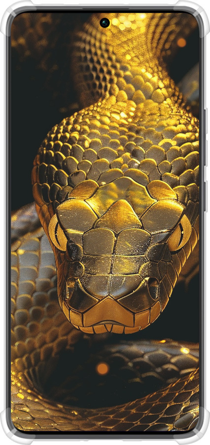 Силикон с усиленными углами чехол Golden snake для Xiaomi Redmi Note 13 Pro Plus 5g - 6072sp-3400 изображение 