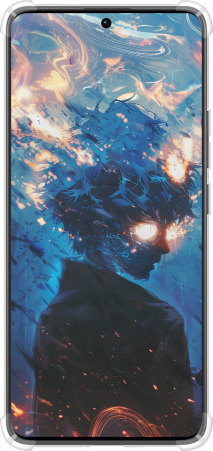 Силикон с усиленными углами чехол Сатору Годжо для Xiaomi Redmi Note 13 Pro Plus 5g - 6129sp-3400 изображение 
