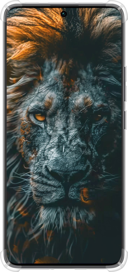 Силикон с усиленными углами чехол Лев в сумерках для Xiaomi Redmi Note 13 Pro Plus 5g - 6154sp-3400 изображение 