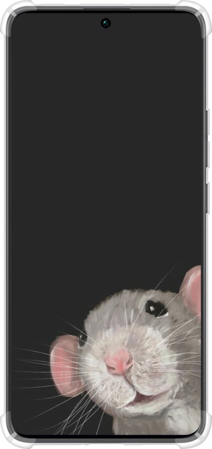 Силикон с усиленными углами чехол The Peeking Rat для Xiaomi Redmi Note 13 Pro Plus 5g - 6442sp-3400 изображение 