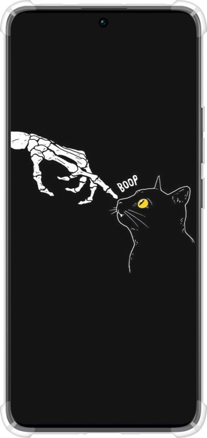 Силикон с усиленными углами чехол Кошка для Xiaomi Redmi Note 13 Pro Plus 5g - 6505sp-3400 изображение 