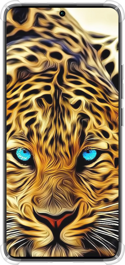 Силикон с усиленными углами чехол Леопард для Xiaomi Redmi Note 13 Pro Plus 5g - 6611sp-3400 изображение 