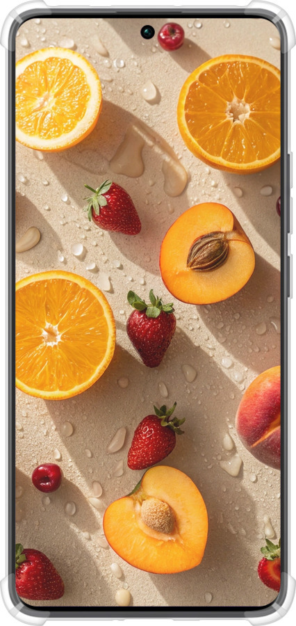 Силикон с усиленными углами чехол Фрукты 3 для Xiaomi Redmi Note 13 Pro Plus 5g - 6703sp-3400 изображение 