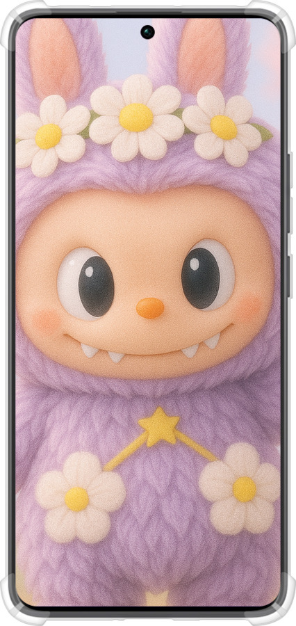 Силикон с усиленными углами чехол Лабубу 1 для Xiaomi Redmi Note 13 Pro Plus 5g - 6709sp-3400 изображение 