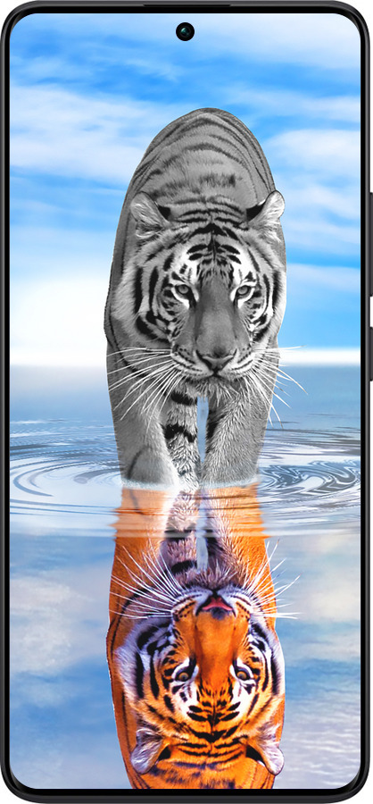 Силиконовый чехол Тигр для Xiaomi Redmi Note 13 Pro Plus 5g - 6016u-3400 изображение 
