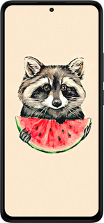 TPU чехол Енотик с арбузом для Xiaomi Redmi Note 14 4G - 4605b-3903 изображение 