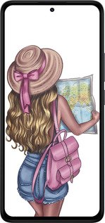 TPU чехол Девушка с картой для Xiaomi Redmi Note 14 4G - 4704b-3903 изображение 