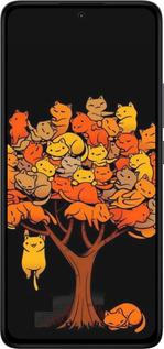 TPU чехол Дерево и котики для Xiaomi Redmi Note 14 4G - 6516b-3903 изображение 