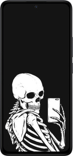 TPU чехол Скелет делает Selfie для Xiaomi Redmi Note 14 4G - 6535b-3903 изображение 