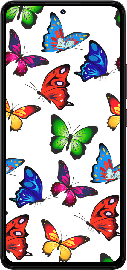 TPU чехол Красочные мотыльки для Xiaomi Redmi Note 14 4G - 4761b-3903 изображение 