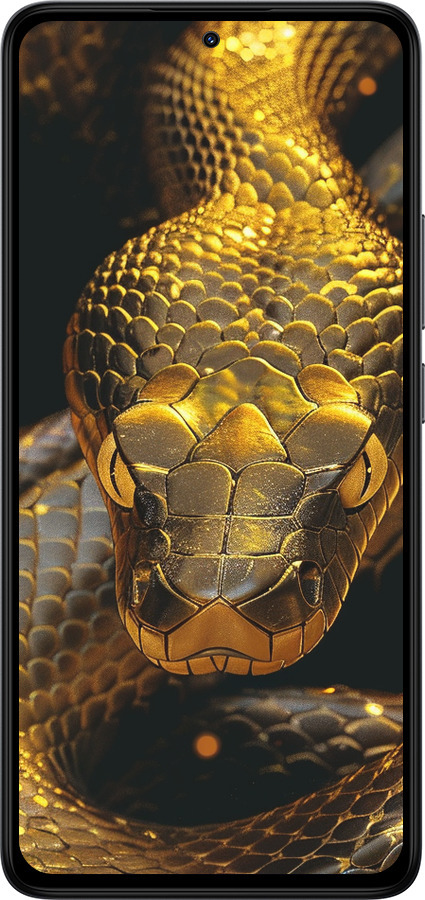 TPU чехол Golden snake для Xiaomi Redmi Note 14 4G - 6072b-3903 изображение 