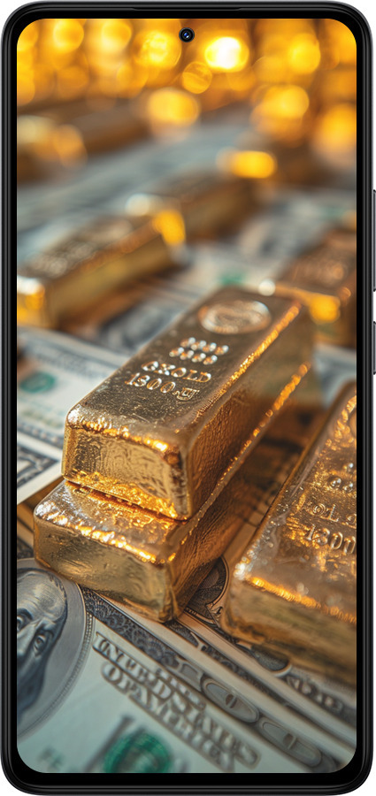 TPU чехол Слитки и доллары для Xiaomi Redmi Note 14 4G - 6105b-3903 изображение 