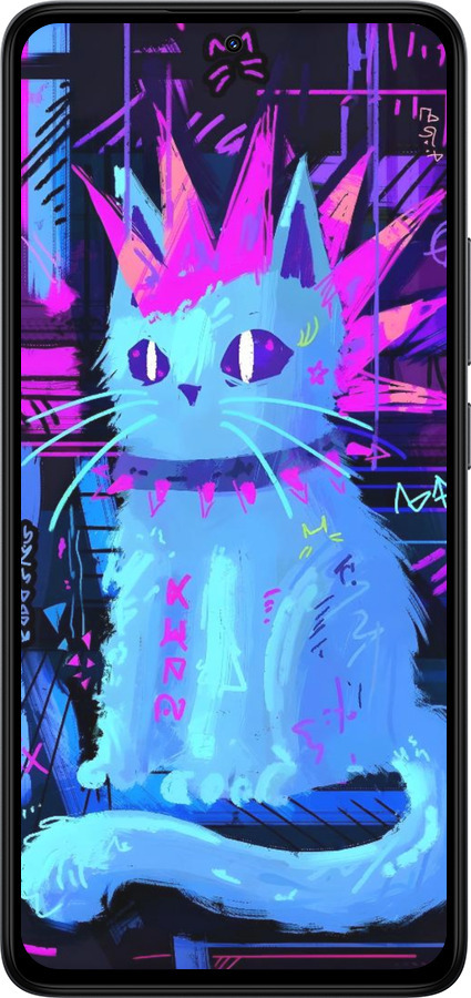 TPU чехол Кот панк для Xiaomi Redmi Note 14 4G - 6311b-3903 изображение 