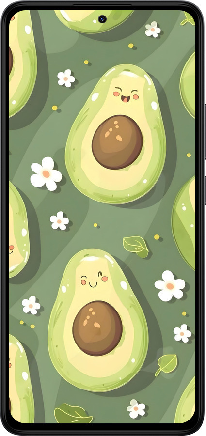 TPU чехол Авокадо для Xiaomi Redmi Note 14 4G - 6380b-3903 изображение 