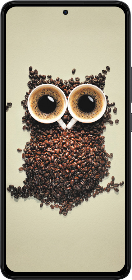 TPU чехол Сова из кофе для Xiaomi Redmi Note 14 4G - 777b-3903 изображение 