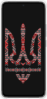 Силикон с усиленными углами чехол Герб - вышиванка на черном фоне для Xiaomi Redmi Note 14 4G - 1196sp-3903 изображение 