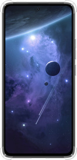 Силикон с усиленными углами чехол Планеты в синем космосе для Xiaomi Redmi Note 14 4G - 171sp-3903 изображение 