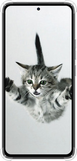 Силикон с усиленными углами чехол Летящий котёнок для Xiaomi Redmi Note 14 4G - 2322sp-3903 изображение 