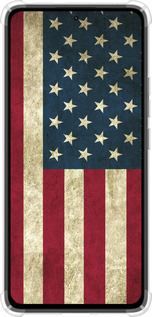 Силикон с усиленными углами чехол Флаг США для Xiaomi Redmi Note 14 4G - 395sp-3903 изображение 