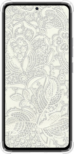 Силикон с усиленными углами чехол Белое кружево для Xiaomi Redmi Note 14 4G - 4383sp-3903 изображение 