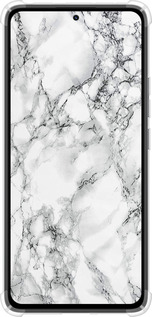 Силикон с усиленными углами чехол Мрамор белый для Xiaomi Redmi Note 14 4G - 4480sp-3903 изображение 