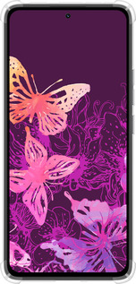 Силикон с усиленными углами чехол Бабочки v2 для Xiaomi Redmi Note 14 4G - 5475sp-3903 изображение 