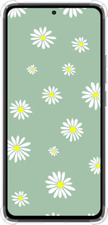 Силикон с усиленными углами чехол Ромашки v4 для Xiaomi Redmi Note 14 4G - 5603sp-3903 изображение 