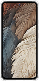 Силикон с усиленными углами чехол Листья в стиле бохо для Xiaomi Redmi Note 14 4G - 5643sp-3903 изображение 