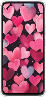 Силикон с усиленными углами чехол Сердечки 4 для Xiaomi Redmi Note 14 4G - 5662sp-3903 изображение 