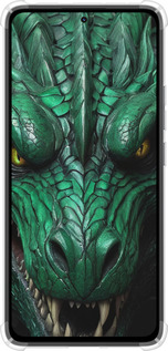 Силикон с усиленными углами чехол Зелёный дракон v2 для Xiaomi Redmi Note 14 4G - 5817sp-3903 изображение 