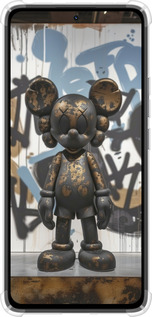 Силикон с усиленными углами чехол Bronze kaws v2 для Xiaomi Redmi Note 14 4G - 6098sp-3903 изображение 