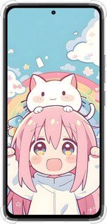 Силикон с усиленными углами чехол Девочка аниме радуга для Xiaomi Redmi Note 14 4G - 6304sp-3903 изображение 
