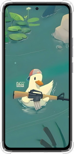 Силикон с усиленными углами чехол Уточка с автоматом для Xiaomi Redmi Note 14 4G - 6356sp-3903 изображение 