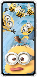 Силикон с усиленными углами чехол Миньоны для Xiaomi Redmi Note 14 4G - 6386sp-3903 изображение 