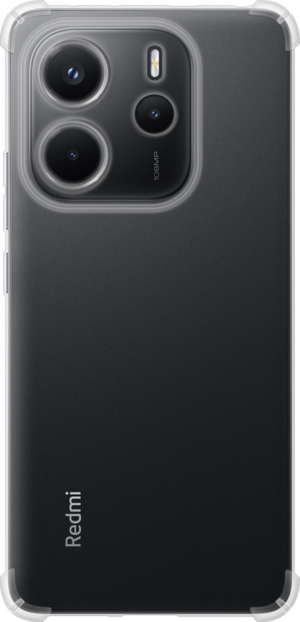 Силикон с усиленными углами чехол Прозрачный для Xiaomi Redmi Note 14 4G - 5636sp-3903 изображение 