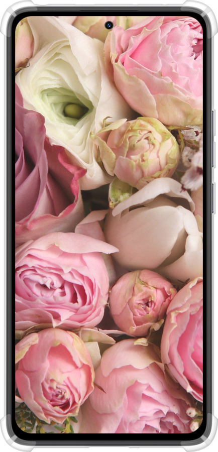 Силіконовий протиударний с посиленими кутами чехол Троянди v2 для Xiaomi Redmi Note 14 4G - 2320sp-3903 изображение 